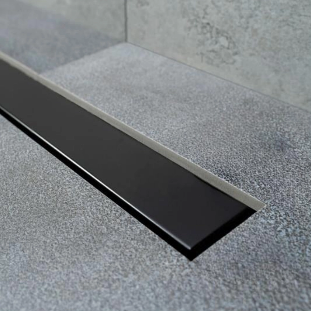 Трап Confluo Фреймлес Лайн (Frameless Line) Черный матовый 450